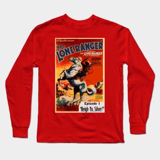 Vintage Western Movie Poster - Lone Ranger Long Sleeve T-Shirt